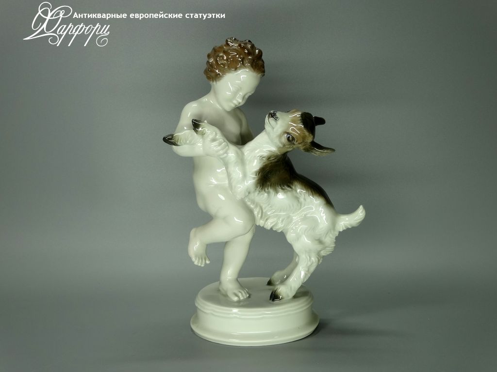 Купить фарфоровые статуэтки Rosenthal, Путти с козленком, Германия